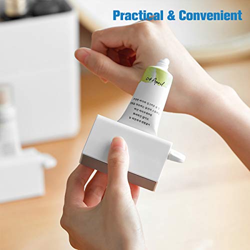 CORNERIA Dentifrice à Tube Roulant 2 pcs - Presse-Dentifrice Support de Siège Pivoter Distributeur de Dentifrice pour Salle de Bains pour le visage,