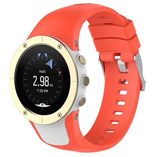 Correa de reloj de pulsera de silicona roja 22MM Accesorios de repuesto para Suunto para Spartan Trainer Wrist HR