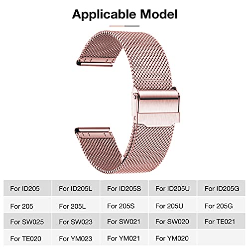 Correa de reloj para serie ID205l, pulsera de hebilla de acero inoxidable compatible con SW020,