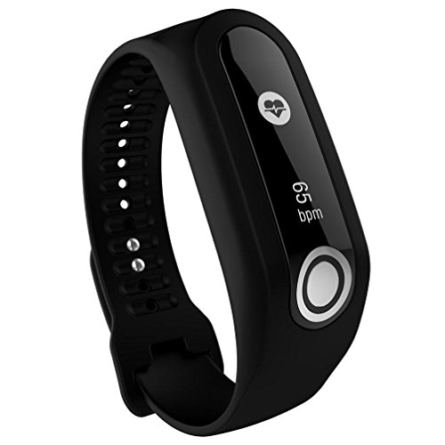 Correa de silicona de repuesto para pulseras de actividad TomTom Touch Cardio (pequeña y grande), color negro