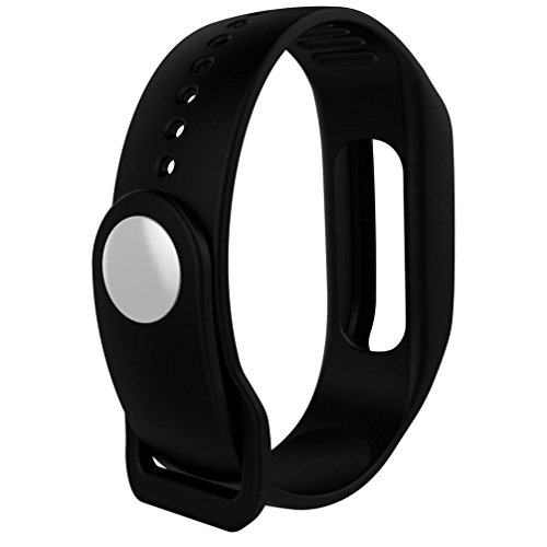 Correa de silicona de repuesto para pulseras de actividad TomTom Touch Cardio (pequeña y grande), color negro