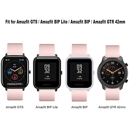 Correa para Amazfit GTS Pulsera, 20mm Silicona Suave Reemplazar Banda Pulsera para Amazfit GTR 42mm/Amazfit GTS/GTS 2/2 Mini/2e/Amazfit Bip/Amazfit Bip Lite