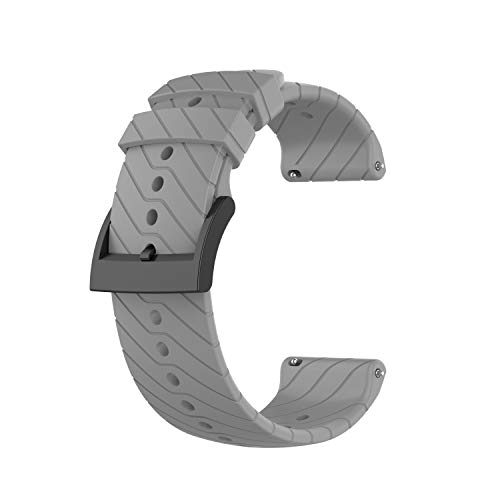 Correa para Suunto 7/Suunto 9,Correas Reloj,Bandas Correa Repuesto,Reloj Recambio Brazalete Correa Repuesto para Suunto Spartan Sport /Suunto Spartan Sport Wrist hr/Suunto9 baro/Suunto D5 (gris)