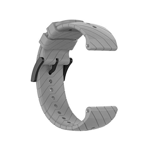 Correa para Suunto 7/Suunto 9,Correas Reloj,Bandas Correa Repuesto,Reloj Recambio Brazalete Correa Repuesto para Suunto Spartan Sport /Suunto Spartan Sport Wrist hr/Suunto9 baro/Suunto D5 (gris)