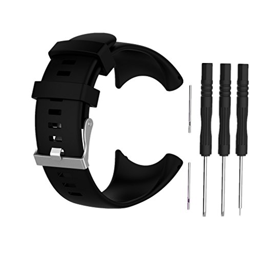 Correa para Suunto Core All Black, Meiruo Reemplazo de Pulsera para Suunto Core All Black (Negro)