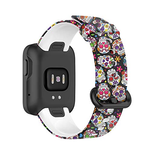 Correas de Reloj,Correa para Xiaomi Mi Watch Lite/Redmi Watch,Bandas Correa Repuesto,Flexible Silicona Reloj Recambio Brazalete Watch Correa Repuesto para Xiaomi Mi Watch Lite/Redmi Watch (cráneo)