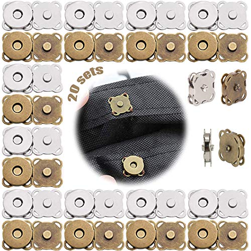 Coser Botones De Presión 20 Juegos 14 Mm Botón De Imán Elaboración De Ropa Ideal Para Coser Ropa Artesanal Para Coser Para Bolsos Bolsos Ropa Abrigos Chaquetas Rompevientos Bolsa De Dinero Mochila