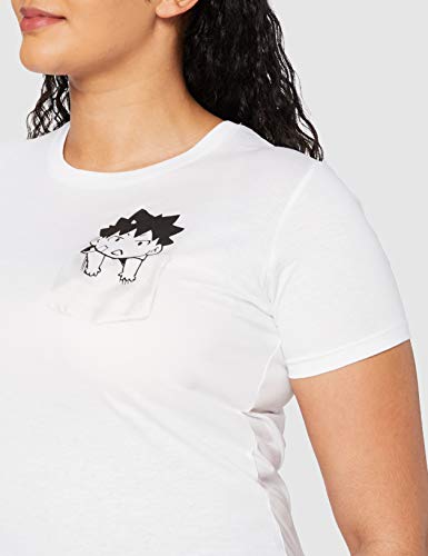 cotton division WORADIATS003 Camiseta, Blanco, L para Mujer