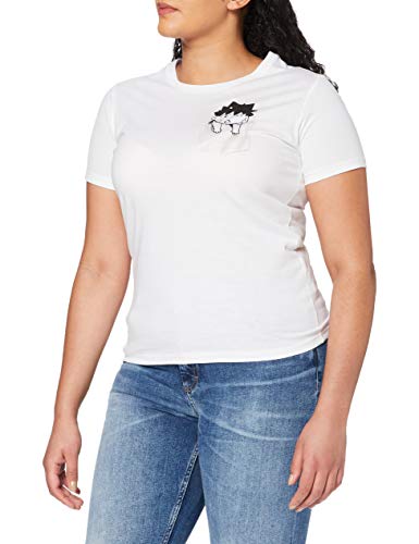 cotton division WORADIATS003 Camiseta, Blanco, L para Mujer