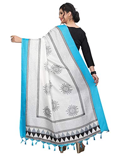 CRAFTSTRIBE Indumentaria de Cuello Indio Bufandas de Tiro Mujer Chunni Dupatta Multicolor Khadi Algodón Impreso Bufanda Chal