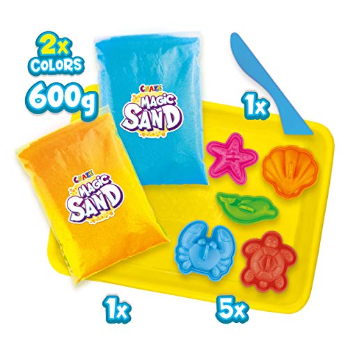 Craze-28605 Magic Sand Sea Adventures 28605-Arena, Color Amarillo, Azul (28605)