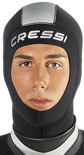 Cressi Castoro Plus Capucha de Buceo, Hombre, Negro/Gris, M (3-4)