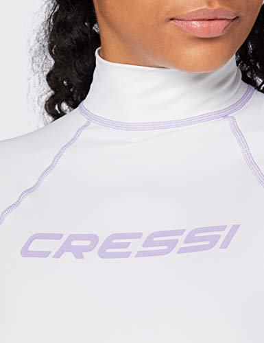 Cressi Rash Guard Camiseta con Filtro de Protección UV UPF 50+, Mujer, Blanco, XL