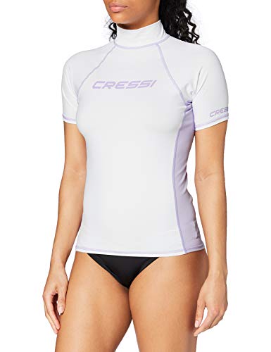 Cressi Rash Guard Camiseta con Filtro de Protección UV UPF 50+, Mujer, Blanco, XL