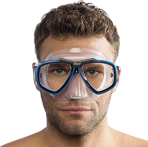 Cressi Tauchmaske Erwachsen Focus Optische Gläser Möglich Gafas de Buceo, Unisex, Transparente/Azul