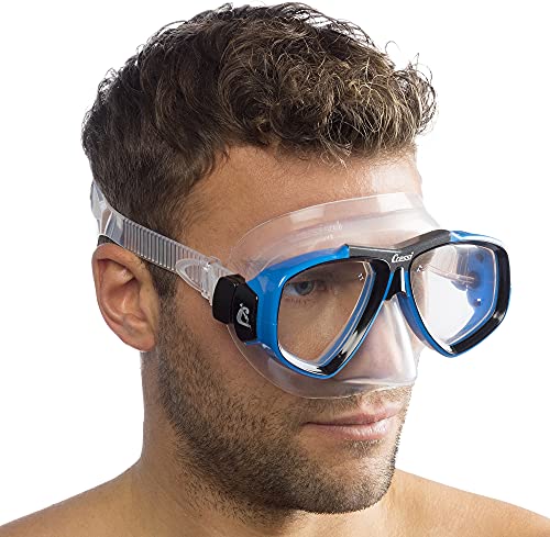 Cressi Tauchmaske Erwachsen Focus Optische Gläser Möglich Gafas de Buceo, Unisex, Transparente/Azul