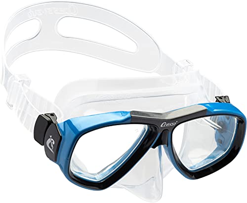 Cressi Tauchmaske Erwachsen Focus Optische Gläser Möglich Gafas de Buceo, Unisex, Transparente/Azul