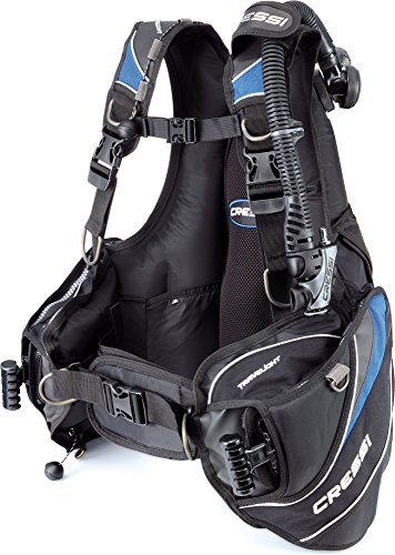 Cressi Travelight 2.0 Chaleco hidrostático, Hombres, Negro/Azul, M/3