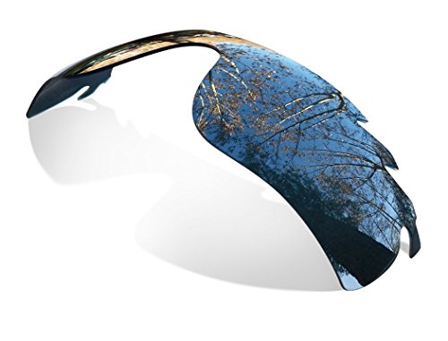 Cristales de Recambio Compatibles para Oakley Radarlock Vented, Transparentes, Black Iridium