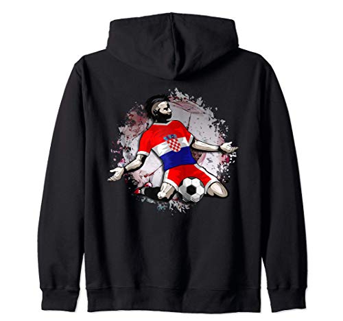 Croacia Fútbol Bandera Nacional Croata Football Lovers Sport Sudadera con Capucha