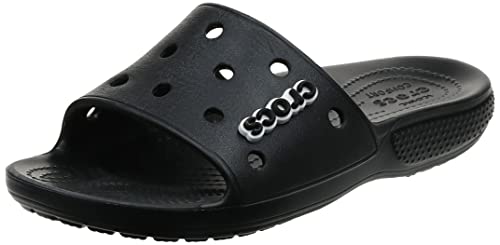 Crocs Classic Crocs Slide Unisex Adulta Zuecos, Negro (Black), 42/43 EU