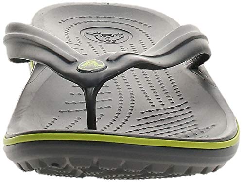 Crocs Crocband Flip Unisex Adulta Chancleta, Gris (Graphite Volt Green), 41/42 EU