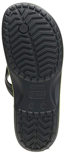 Crocs Crocband Flip Unisex Adulta Chancleta, Gris (Graphite Volt Green), 41/42 EU