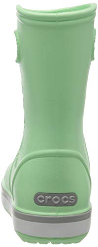 Crocs Crocband Rain Boot K Unisex Niños Crocband Rain Boot K, Verde (Neo Mint/Light Grey), 23/24 EU