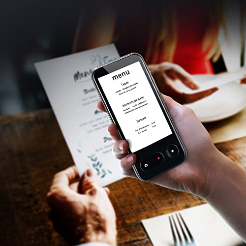 Crtkoiwa Traductor de Idiomas con Voz en Tiempo Real, Admite 138 TraduccióN ee Idiomas TraduccióN WiFi/SIM/Fuera de LíNea Entrada y Salida de Voz TraduccióN de Fotos BateríA de 4000 mAh