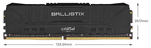 Crucial BL2K8G32C16U4W Ballistix Memoria Gamer para ordenadores de sobremesa, 3200 MHz, DDR4, DRAM, , 16GB (8GB x2), CL16, Blanco
