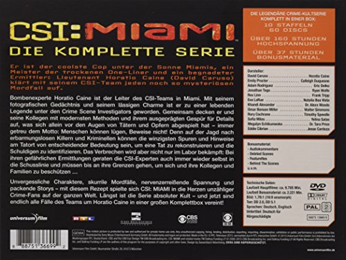 CSI: Miami - Die komplette Serie (60 Discs) [Alemania] [DVD]