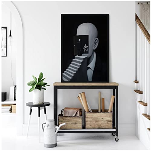 Cuadro en lienzo abstracción moderna abre la puerta al alma póster nórdico minimalista impresión de alta definición póster de decoración del hogar (30x50 cm / 11,8 × 19,7 pulgadas) sin marco