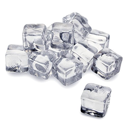 Cubitos de hielo artificiales, de acrílico, 1 kg, bolsa de 50 unidades aprox. - Cubitos de hielo falsos para decoración en expositor.