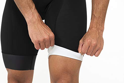 Culotte 402 Hombre Corto Ciclismo // Pierna Terminada en Silicona Con Costura // Tirantes Elásticos y Sin Costura // Badana Plus Coolmax // Textiles con Tecnologías X-Static y Sanitazed