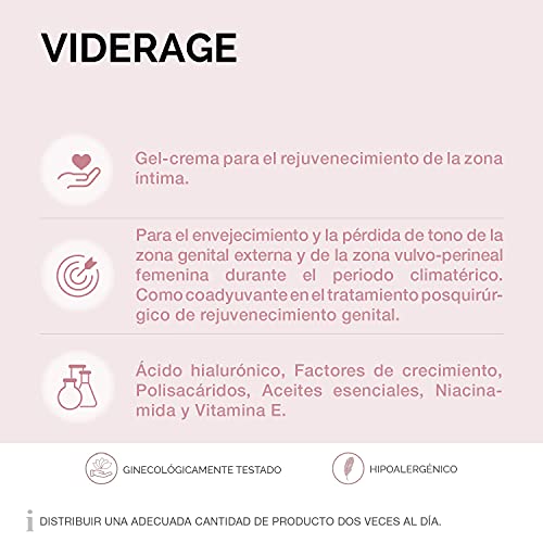 CUMLAUDE Lab Viderage - Gel Crema Tonificante Y Reafirmante Para El Rejuvenecimiento De La Zona Íntima, 30 Mililitro