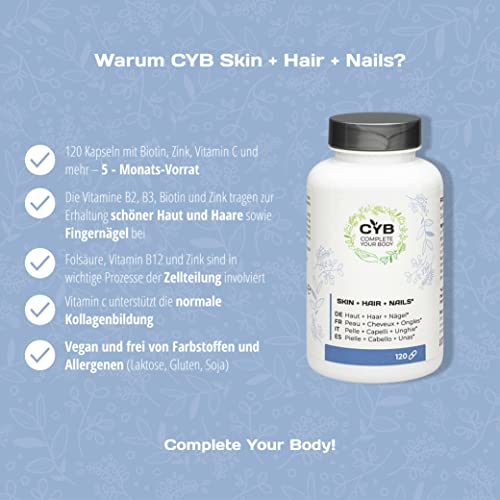 CYB Complete Your Body - Piel + Cabello + Uñas, 120 cápsulas