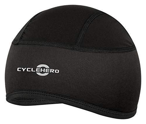 CYCLEHERO Gorro acolchado para bicicleta para Unisex Adultos [Impermeable] [Grande-XXL-Negro]