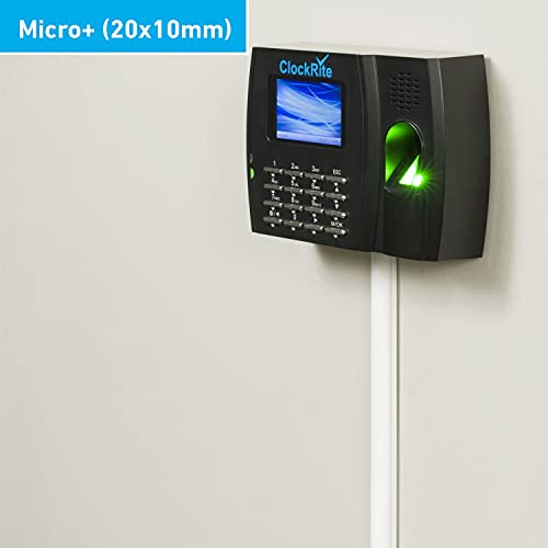 D-Line Micro+ 1D2010W-2PK | Canaletas de plástico para cables de red y líneas eléctricas | Canaletas para cables eléctricos de 2 x 1 metro de longitudes en color blanco | 20x10 mm (2 metros)
