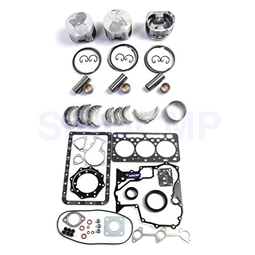 D902 Kit de reconstrucción de motor - SINOCMP Piezas de excavadora para Kubota KX41-3 Excavator BX25 tractor y vehículo utilitario, 3 meses de garantía