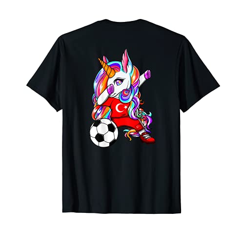 Dabbing Unicornio Turquía Fútbol Bandera Turca Deporte Arte Camiseta