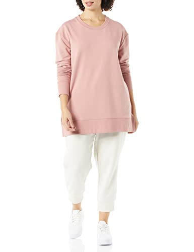 Daily Ritual Terry Cotton and Modal Side-Vent Tunic Camisa Tipo, Rosa Efecto Lavado, S