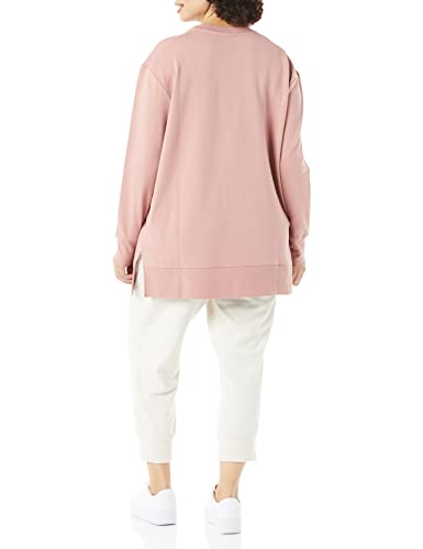 Daily Ritual Terry Cotton and Modal Side-Vent Tunic Camisa Tipo, Rosa Efecto Lavado, S