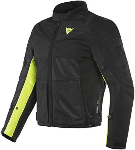 Dainese Sauris 2 D-Dry - Chaqueta textil para moto, color negro y amarillo, talla 56
