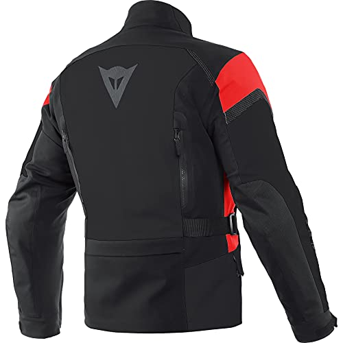 Dainese Tonale D-Dry - Chaqueta de motorista con protectores para moto, color negro, rojo y negro, talla 52 L, para hombre, Tourer, todo el año