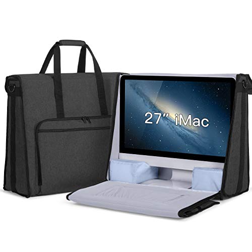 Damero Bolsa para Apple iMac 27 Pulgadas, Organizador para iMac 27", Almacenamiento para iMac 27 Pulgadas y Otros Accesorios (Apto para Apple iMac de 27 Pulgadas, Negro)