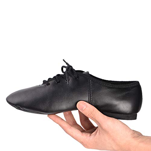 DANCE YOU 1301 Jazz Zapato partido con cordones Zapatos de baile sin cordones Calzado deportivo de cuero fino para niños y adultos 245 mm 37 EU