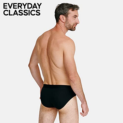 DANISH ENDURANCE Calzoncillos Slip de Algodón para Hombre Pack de 6, Calzoncillos Brief, Corte Clásico, Ropa Interior Cómoda y Ultra Suave, Duradero, Negro, Gris, Blanco (Negro, Large)