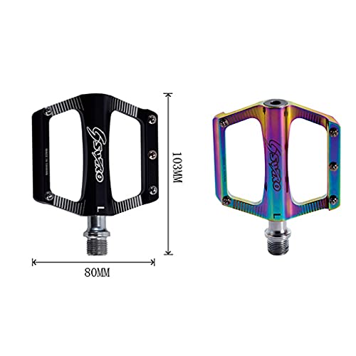 DANLINI Rainbow MTB Bike Pedal Aluminum Alloy Anti-Slip Platform Colorful Pedals For Mountain Bike Accessories,Red