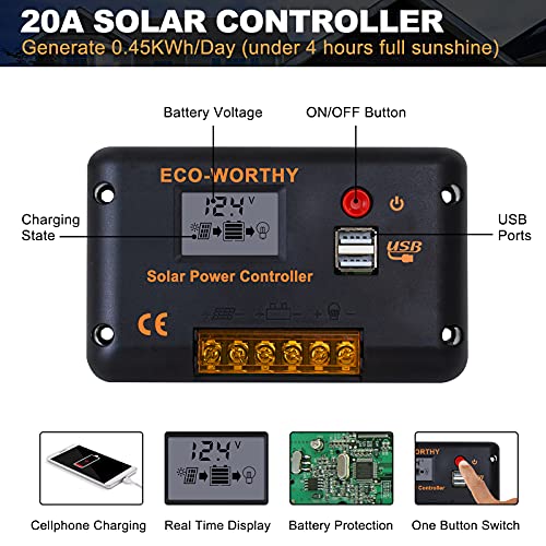 DCHOUSE Sumergible De Bomba Kit De Pozo Profundo De 120 W, Solar Bomba De Agua De Bajo Ruido De Flujo Grande De 12 V Cc Con Kit De Panel Solar De 120 W Para Riego, Pozo Profundo, 2 paquetes