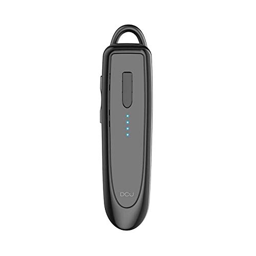 DCU Tecnologic | Auricular Mono Bluetooth 5.0 | Manos Libres | Inalámbrico | con Micrófono | Batería Larga Duración (Negro)